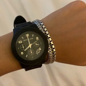 Michael Kors Black and Silver Women's Watch